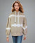 Hooded Cotton Sweatshirt Tie Dye in Wheat (Y65362)