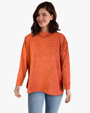 Roll Neck Sweater-like Top - Orange (D190479R)