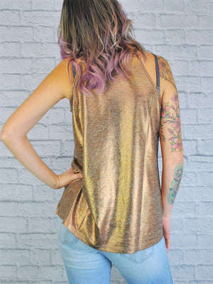 Foil Swing Tank Top - Coffee Copper (D190617)