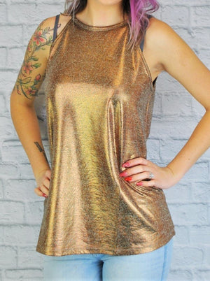 Foil Swing Tank Top - Coffee Copper (D190617)