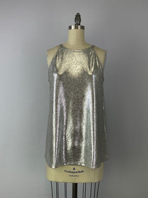 Foil Swing Tank Top - Coffee Silver (D190617)