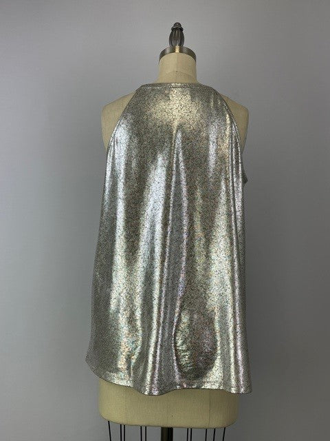 Foil Swing Tank Top - Coffee Silver (D190617)