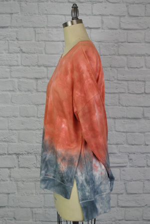 Dip Dye Sweatshirt w/ Side Seam Vents