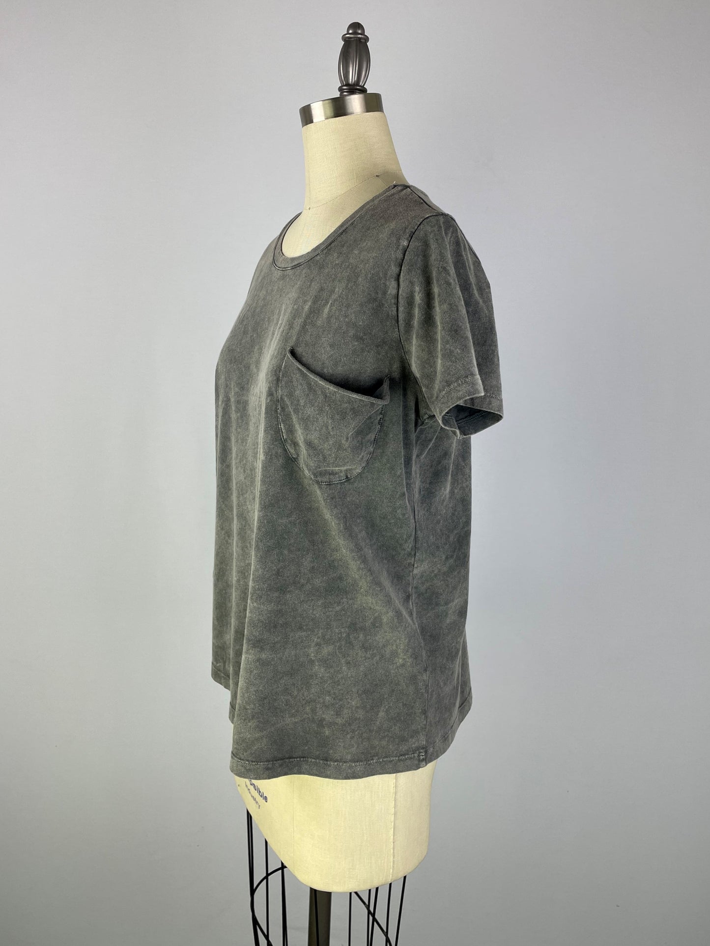 Mineral Wash One Pocket Tee -- Night S/S (D190663)