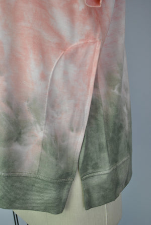 Cutoff Sleeve Tie Dye Top -- Military Olive S/S (D190692)