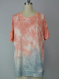 Cutoff Sleeve Tie Dye Top -- Desert Sand Misty Fog S/S (D190692)