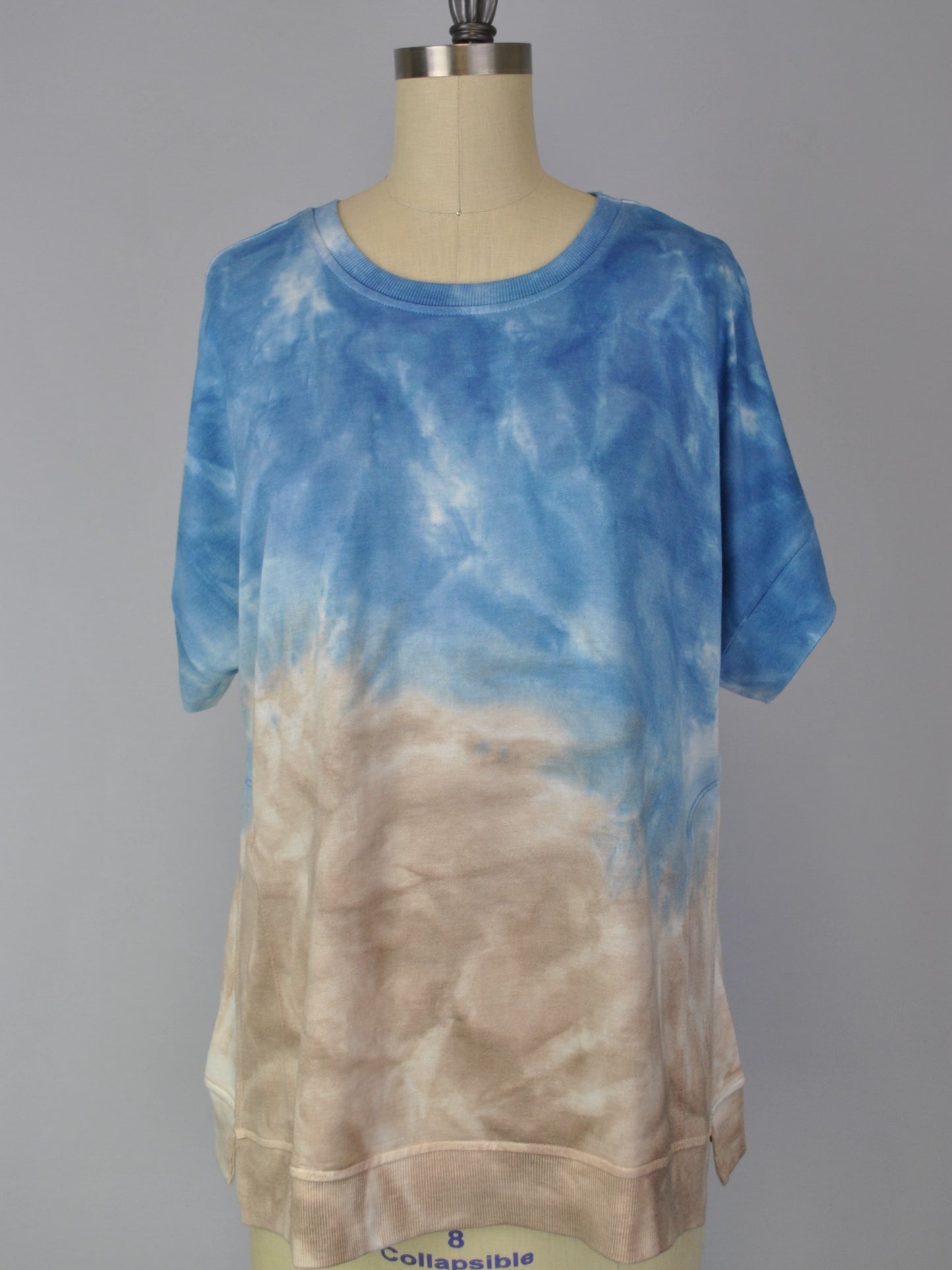 Cutoff Sleeve Tie Dye Top -- Fjord Moonrock S/S (D190692)