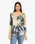 Roll Sleeve Swirl Tie Dye Top - Butter Phantom (D190701)