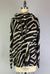 Cowl Neck Drawstring Sweater-like Yummy Top - Black & Sand (D24445)