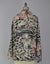 Cowl Neck Drawstring Sweater-like Top - Grey Floral