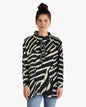 Cowl Neck Drawstring Sweater-like Yummy Top - Black & Sand (D24445)