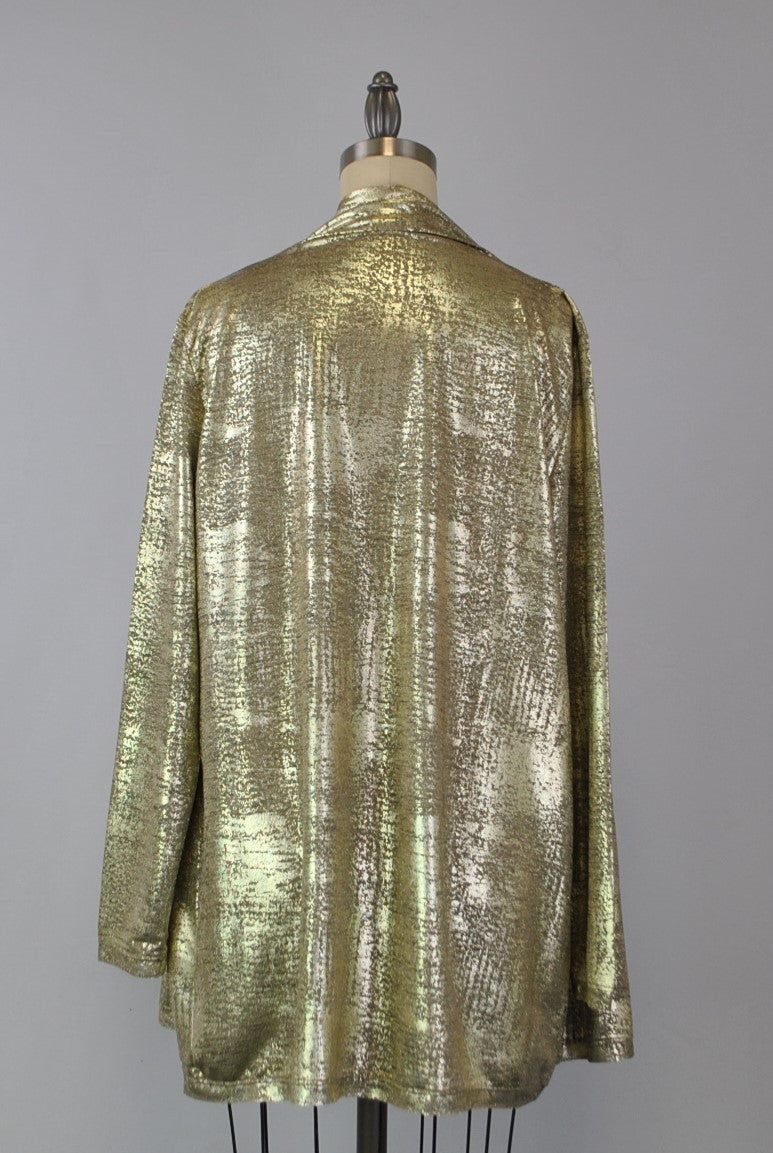 Foil Shine Cardigan - Coffee Gold (D26111)