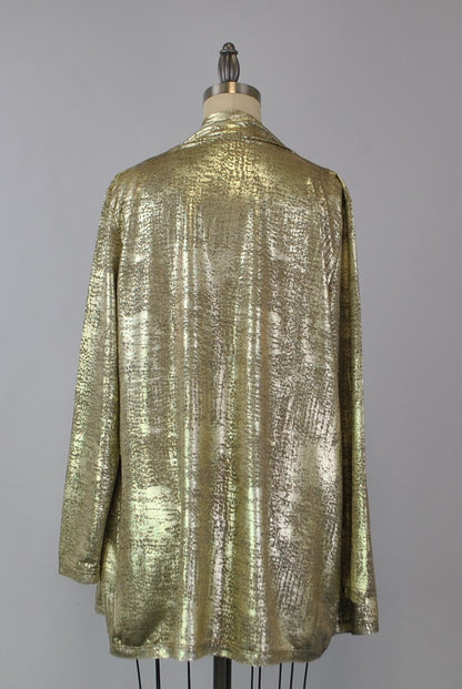 Foil Shine Cardigan - Coffee Gold (D26111)