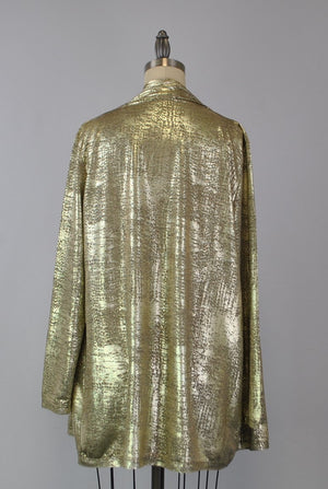 Foil Shine Cardigan - Coffee Gold (D26111)