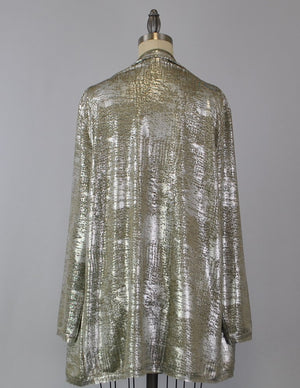 Foil Shine Cardigan - Coffee Silver (D26111)