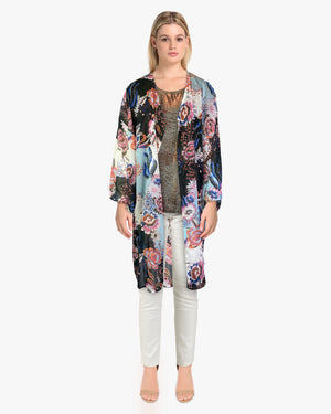 Dècoltè Chiffon Cardigan - Floral