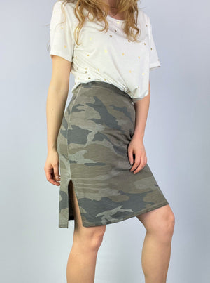 Fitted Camo Skirt